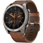 Смарт-годинник Garmin fenix 8 51mm,AMOLED,Sapphire, Bare Ti, Blk/Chsnt Lthr (010-02905-40) U0977526