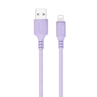 Дата кабель USB 2.0 AM to Lightning 1.0m soft silicone violet ColorWay (CW-CBUL044-PU) U0624086