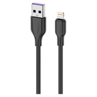 Дата кабель USB 2.0 AM to Lightning 1.0m Glow black 2E (2E-CCAL-BL) U0720431