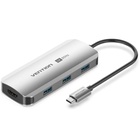 Концентратор Vention USB 3.1 Type-C to HDMI 4K60Hz/USB 3.0x3/PD 100W 5-in-1 (TQDHB) U0955521