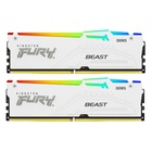 Модуль пам'яті для комп'ютера DDR5 64GB (2x32GB) 6000 MHz Beast White RGB XMP Kingston Fury (ex.HyperX) (KF560C30BWAK2-64) U0944209