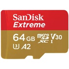 Карта пам'яті SanDisk 64GB microSD class 10 UHS-I U3 V30 Extreme (SDSQXAH-064G-GN6MN) U0874210