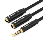 Кабель мультимедійний Jack 3.5mm 4pin M to 2X 3.5mm F Vention (BBVBY) U0955529