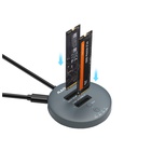 Док-станція для накопичувачів Maiwo 2*NVMe M.2 SSD to USB3.2 Gen2 USB-C 10Gbps (K3026P2 grey) U1108811