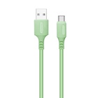 Дата кабель USB 2.0 AM to Type-C 1.0m soft silicone green ColorWay (CW-CBUC042-GR) U0624099