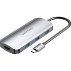 Концентратор Vention USB3.1 Type-C --> HDMI/USB 3.0x3/PD 100W Hub 5-in-1 (TODHB) U0574959