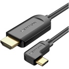 Кабель мультимедійний USB-C 3.1 to HDMI 1.5m 90° 4K 60 Гц PVC Black Vention (CGVBG) U0955461