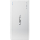 Батарея универсальная Canyon PB-108 10000mAh, Input 5V/2A, Output 5V/2.1A(Max), white (CNE-CPB1008W) U0724076